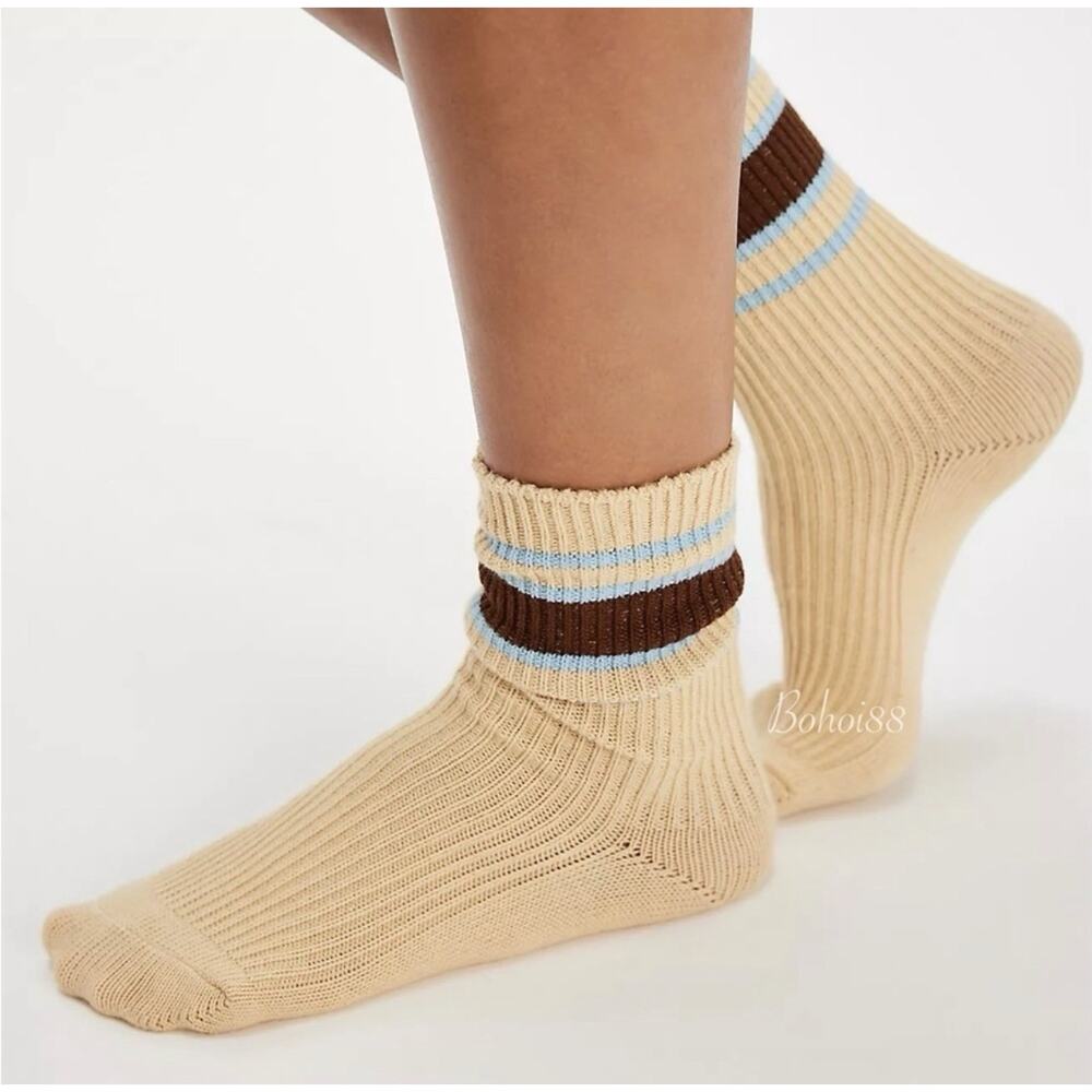 Free People Sporty Slouch Socks Women’s One Size Ivory